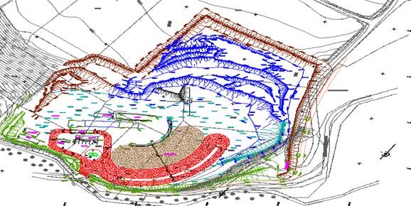 levé topographique d'une carrière